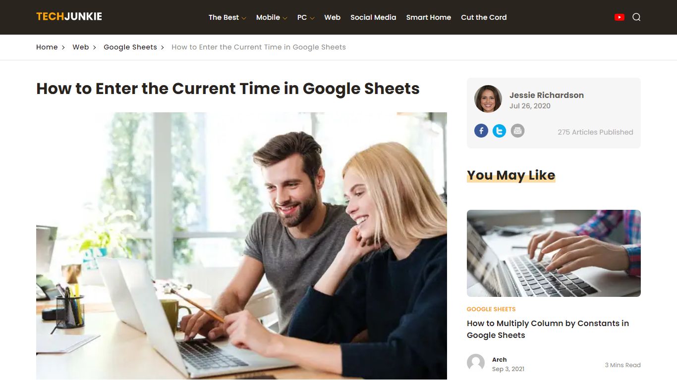 How to Enter the Current Time in Google Sheets - Tech Junkie